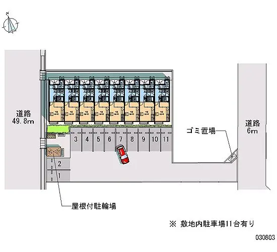 ★手数料０円★河内郡上三川町しらさぎ２丁目　月極駐車場（LP）